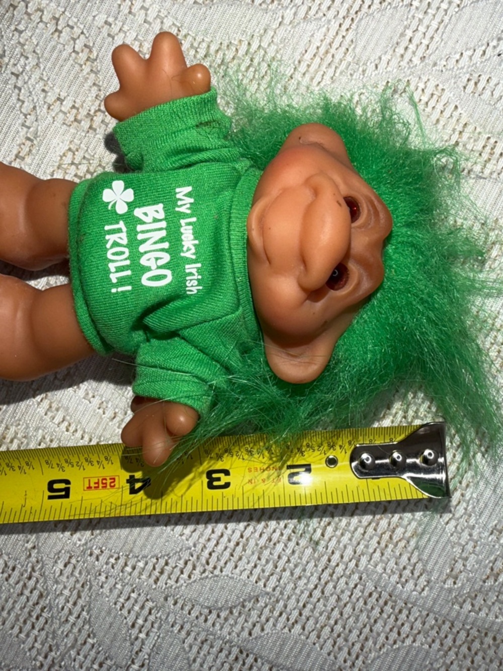 vintage 1986 Thomas Dam MY LUCKY IRISH BINGO Troll Doll - Picture 7 of 7